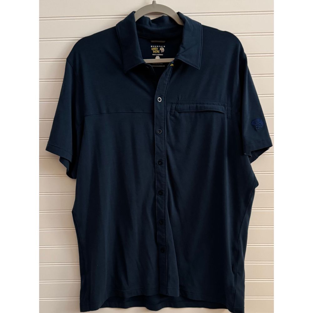 Mountain Hardwear Blue Performance Button Down Shirt Quick Dry, Men's M